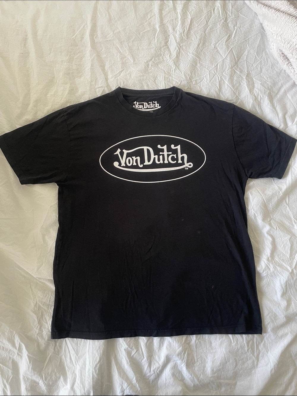 Vintage Von Dutch Black T-Shirt with White Logo